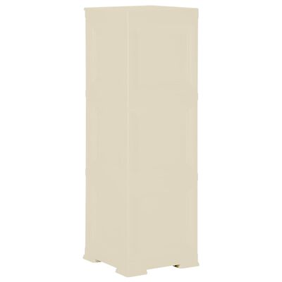 vidaXL Dulap din plastic, 40x43x125 cm, alb angora, design de lemn