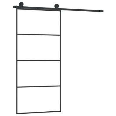 vidaXL Ușă glisantă cu set feronerie, 90x205 cm, sticlă ESG/aluminiu