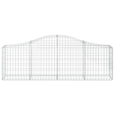 vidaXL Coșuri gabion arcuite 6 buc, 200x30x60/80 cm, fier galvanizat