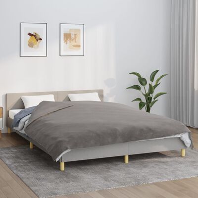 vidaXL Pătură grea cu husă, gri, 200x225cm, 9 kg, material textil