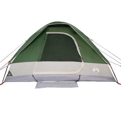 vidaXL Cort de camping cupolă pentru 4 persoane, verde, impermeabil