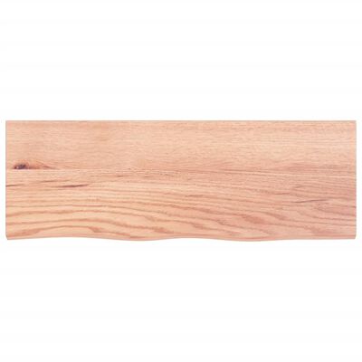 vidaXL Blat de baie, maro deschis, 80x30x(2-6) cm, lemn masiv tratat