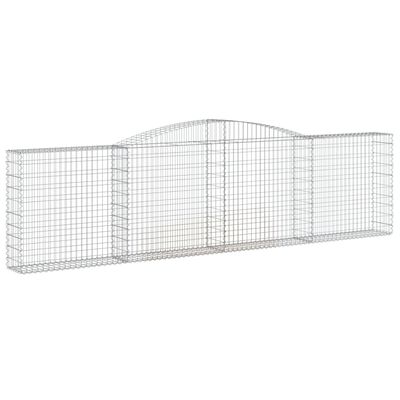 vidaXL Coșuri gabion arcuite 2 buc, 400x30x100/120 cm fier galvanizat