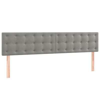 vidaXL Pat box spring cu saltea, gri deschis, 200x200 cm, catifea