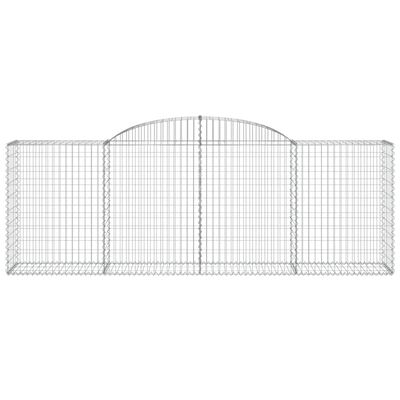 vidaXL Coșuri gabion arcuite 9 buc, 300x50x100/120 cm, fier galvanizat