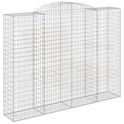 vidaXL Coșuri gabion arcuite, 4 buc, 300x50x220/240cm, fier galvanizat