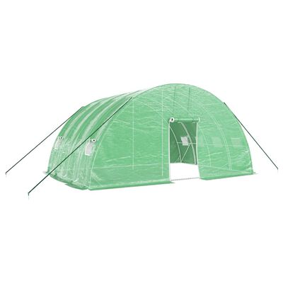 vidaXL Seră cu cadru din oțel, verde, 24 m², 6x4x2,85 m