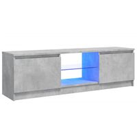 vidaXL Comodă TV cu lumini LED, gri beton, 120x30x35,5 cm