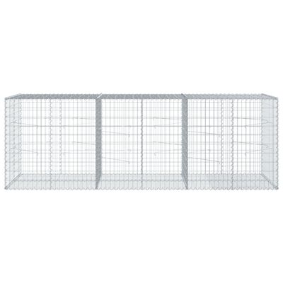 vidaXL Coș gabion cu capac, 300x100x100 cm, fier galvanizat