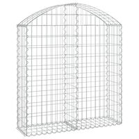 vidaXL Coș gabion arcuit, 100x30x100/120 cm, fier galvanizat