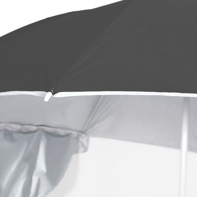 vidaXL Umbrelă de plajă cu pereți laterali Antracit 215 cm