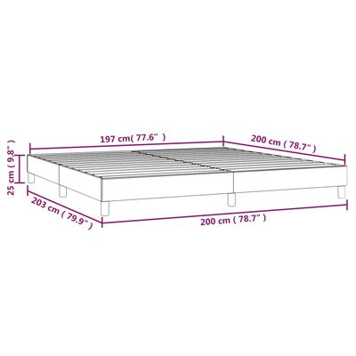 vidaXL Cadru de pat, maro, 200x200 cm, piele ecologică