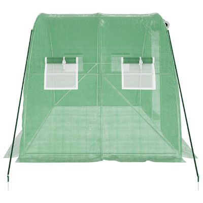 vidaXL Seră cu cadru din oțel, verde, 8 m², 4x2x2 m