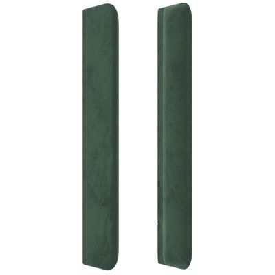 vidaXL Pat box spring cu saltea, verde închis, 100x200 cm, catifea