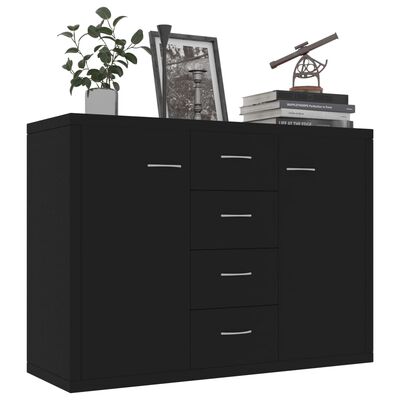 vidaXL Dulap, negru, 88 x 30 x 65 cm, lemn prelucrat