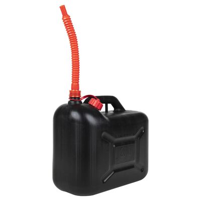 vidaXL Bidon de combustibil, pipă flexibilă, 3 buc. negru 20 L plastic