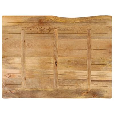 vidaXL Blat masă cu margini naturale, 90x80x2,5 cm, lemn masiv mango