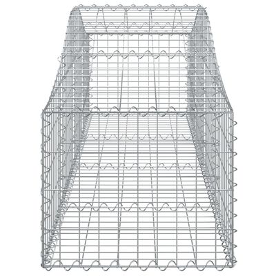 vidaXL Coșuri gabion arcuite 4 buc, 200x50x40/60 cm, fier galvanizat