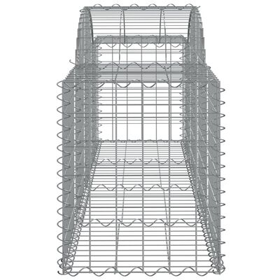 vidaXL Coșuri gabion arcuite 10 buc, 200x50x60/80 cm, fier galvanizat