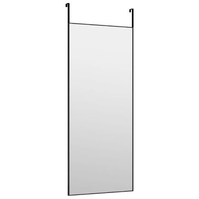 vidaXL Oglindă pentru ușă, negru, 40x100 cm, sticlă și aluminiu