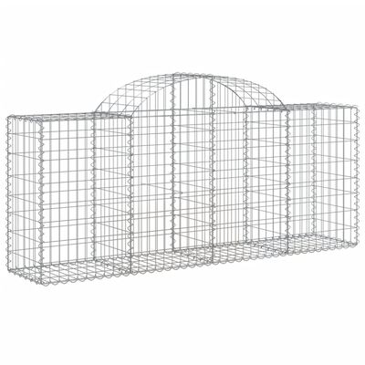 vidaXL Coșuri gabion arcuite 3 buc, 200x50x80/100 cm, fier galvanizat