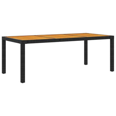 vidaXL Set mobilier de grădină cu perne, 9 piese, negru, poliratan