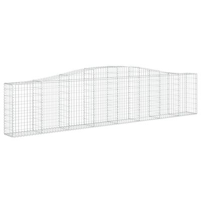 vidaXL Coșuri gabion arcuite 2 buc, 400x30x80/100 cm, fier galvanizat