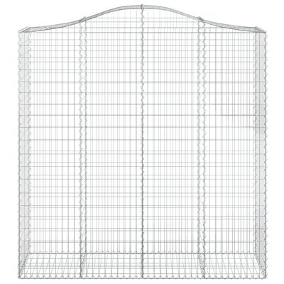 vidaXL Coșuri gabion arcuite, 2 buc 200x50x200/220 cm, fier galvanizat