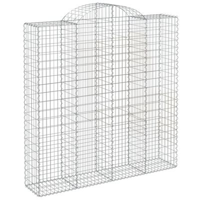 vidaXL Coș gabion arcuit 200x50x200/220 cm fier galvanizat