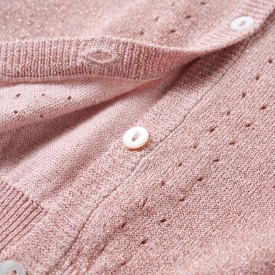 Cardigan pentru copii tricotat, roz deschis, 104