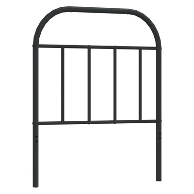 vidaXL Tăblie de pat metalică, negru, 75 cm