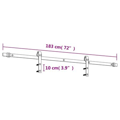 vidaXL Ușă glisantă cu set de feronerie 80x210 cm, lemn masiv de pin