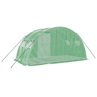 vidaXL Seră cu cadru din oțel, verde, 8 m², 4x2x2 m