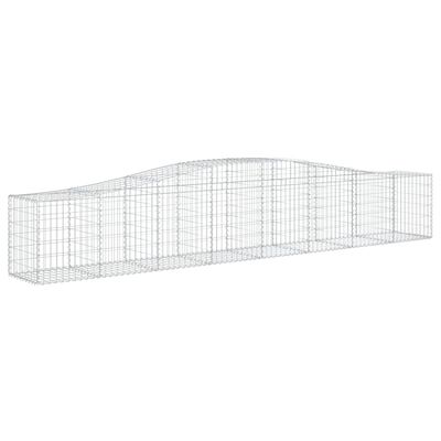 vidaXL Coșuri gabion arcuite 7 buc, 400x50x60/80 cm, fier galvanizat