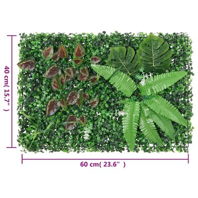  vidaXL Gard din plante artificiale, 24 buc., verde, 40x60 cm