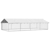 vidaXL Padoc pentru câini de exterior, cu acoperiș, 600x300x150 cm