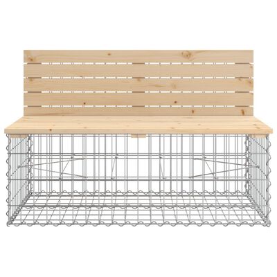 vidaXL Bancă de grădină, design gabion, 103x70x65cm, lemn masiv de pin