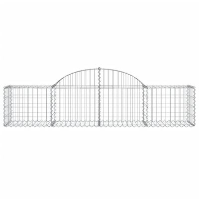 vidaXL Coșuri gabion arcuite 7 buc, 200x50x40/60 cm, fier galvanizat