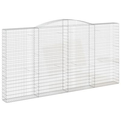 vidaXL Coșuri gabion arcuite 3 buc. 400x30x200/220 cm fier galvanizat