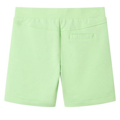 Pantaloni scurți pentru copii, verde fosforescent, 140