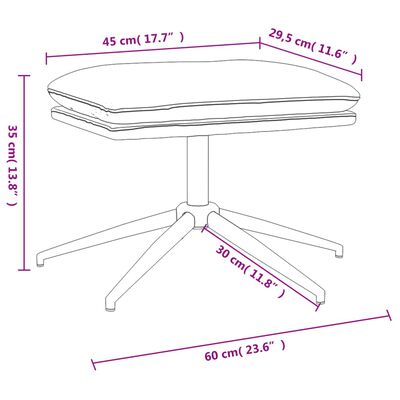 vidaXL Taburet, maro, 60x60x35 cm, microfibră