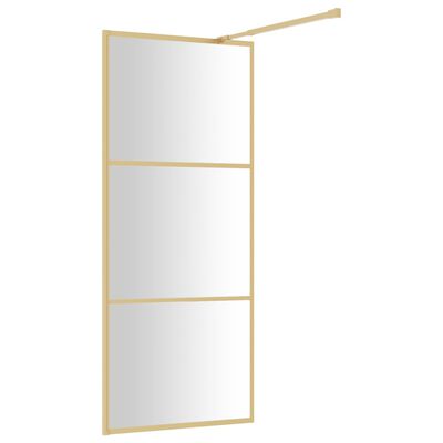 vidaXL Paravan duș walk-in, auriu, 80x195 cm, sticlă ESG transparentă