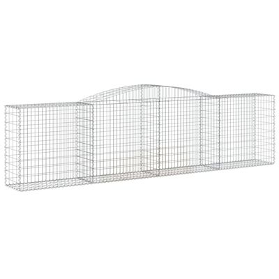 vidaXL Coșuri gabion arcuite 3 buc, 400x50x100/120 cm fier galvanizat