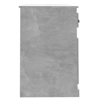 vidaXL Birou cu sertar, gri beton, 115x50x75 cm, lemn prelucrat