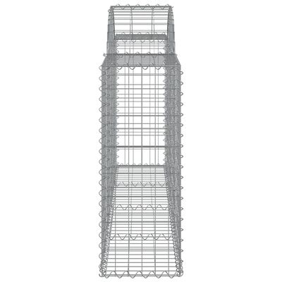 vidaXL Coșuri gabion arcuite 4 buc, 200x30x80/100cm, fier galvanizat