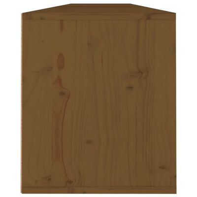 vidaXL Dulapuri perete 2 buc, maro miere, 100x30x35 cm, lemn masiv pin