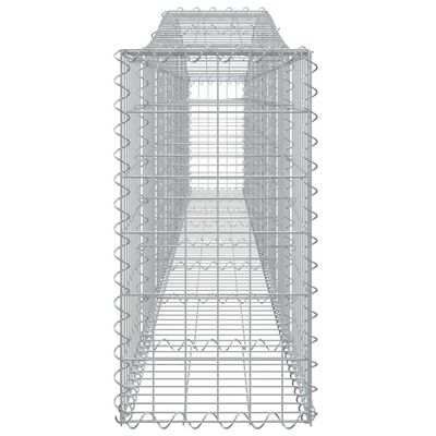 vidaXL Coș gabion arcuit 400x30x60/80 cm fier galvanizat