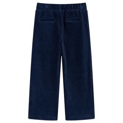 Pantaloni de copii din velur, bleumarin, 92