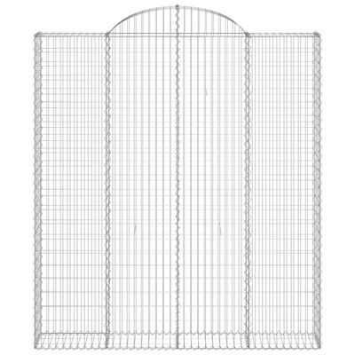 vidaXL Coșuri gabion arcuite,7 buc., 200x30x220/240cm, fier galvanizat