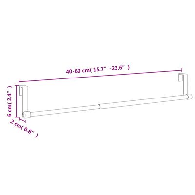 vidaXL Șine pentru perdele 2 buc, alb și argintiu, 40-60 cm, aluminiu